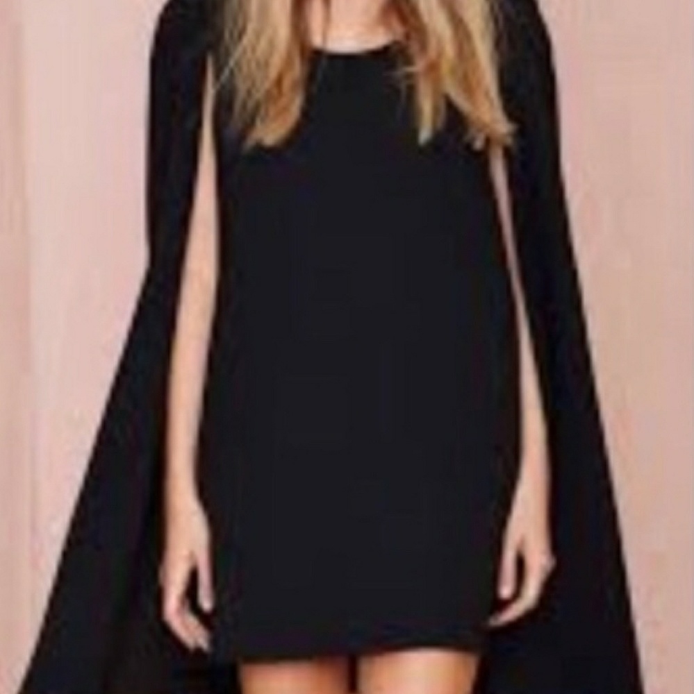 Nasty Gal sleeveless caped dress